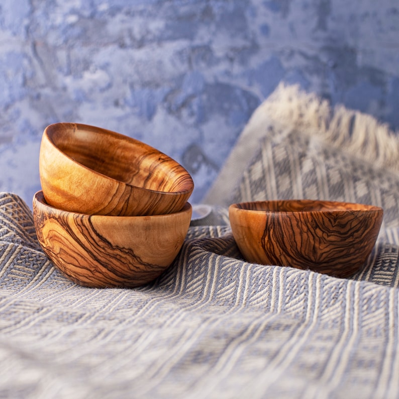 Forest Decor Olive Wood Bowls - Thumbnail 3