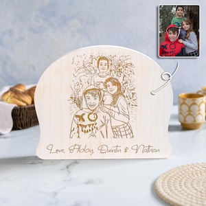 Custom Photo Engraved Portrait Wood| Personalized Wedding Gift | Anniversary Couples Gift | Valentines Day Gift | Photo on Wood Sketch