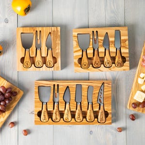 Personalized Charcuterie Cheese Knives Engraved Cheese Knife Utensil Set for Charcuterie Cheese Board Custom Wedding Gift Anniversary Gift