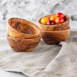 Small Olive Wood Bowls, Decorative Wooden Bowls for Snack, Candy, and Knick Knacks, Cute Bowls, Tiny Bowls for Decoration, Mini Bowls image 5