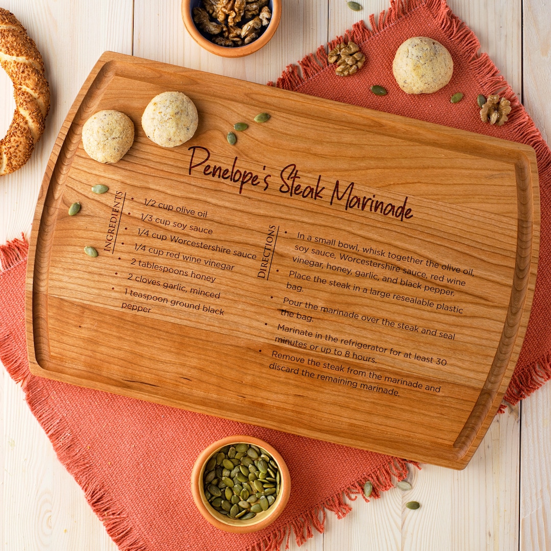 Recipe Cutting Board Personalized Board Recipe Gift for Grandma Family