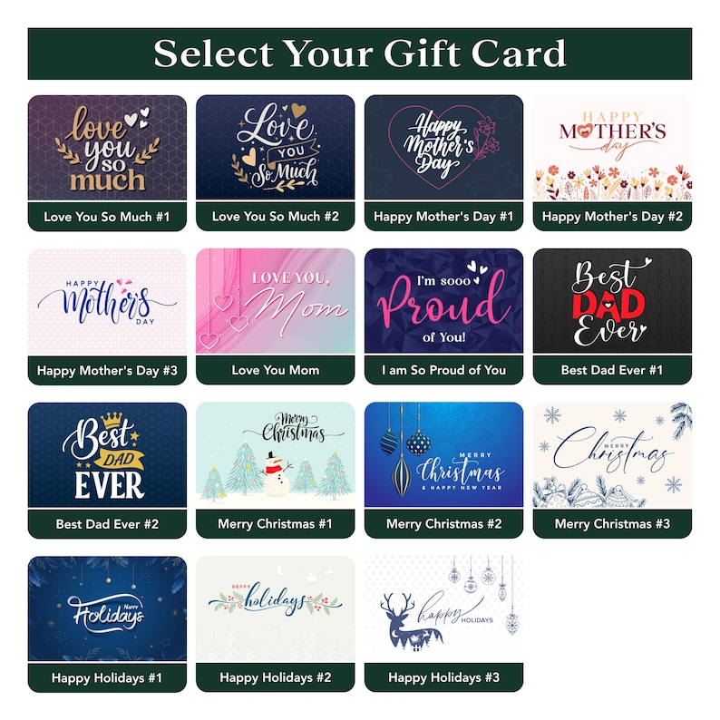 Personalized Gift Card Add-on – Custom Printed Note for Any Gift ...