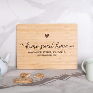 Personalized Cutting Board Real Estate Closing Gifts New Home Housewarming Gift Home Sweet Home First Home Buyer New Home Cutting Board