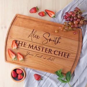 Engraved Cutting Board Personalized Board for Chef Cooking Gift for Cooking Lover Kitchen Gift for Mom Grandma Gift Cooking Gifts for Her