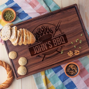Custom Cutting Board for Him Grill Master Gift Father’s Day Gift for Griller Laser Engraved Board Personalized Gift for Dad Chopping Board