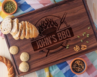 Custom Cutting Board for Him Grill Master Gift Father’s Day Gift for Griller Laser Engraved Board Personalized Gift for Dad Chopping Board