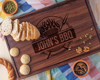 Custom Cutting Board for Him Grill Master Gift Father’s Day Gift for Griller Laser Engraved Board Personalized Gift for Dad Chopping Board