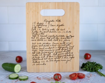 Handwritten Recipe Cutting Board Gift For Mom and Grandma Gift Cutting Board Recipe Keepsake Upload Your Recipe