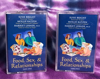 食べ物、セックス、人間関係に関するカセットテープのオーディオブック、スージー・ブライト、モリー・カッツェン、ハリエット・ラーナー博士著
