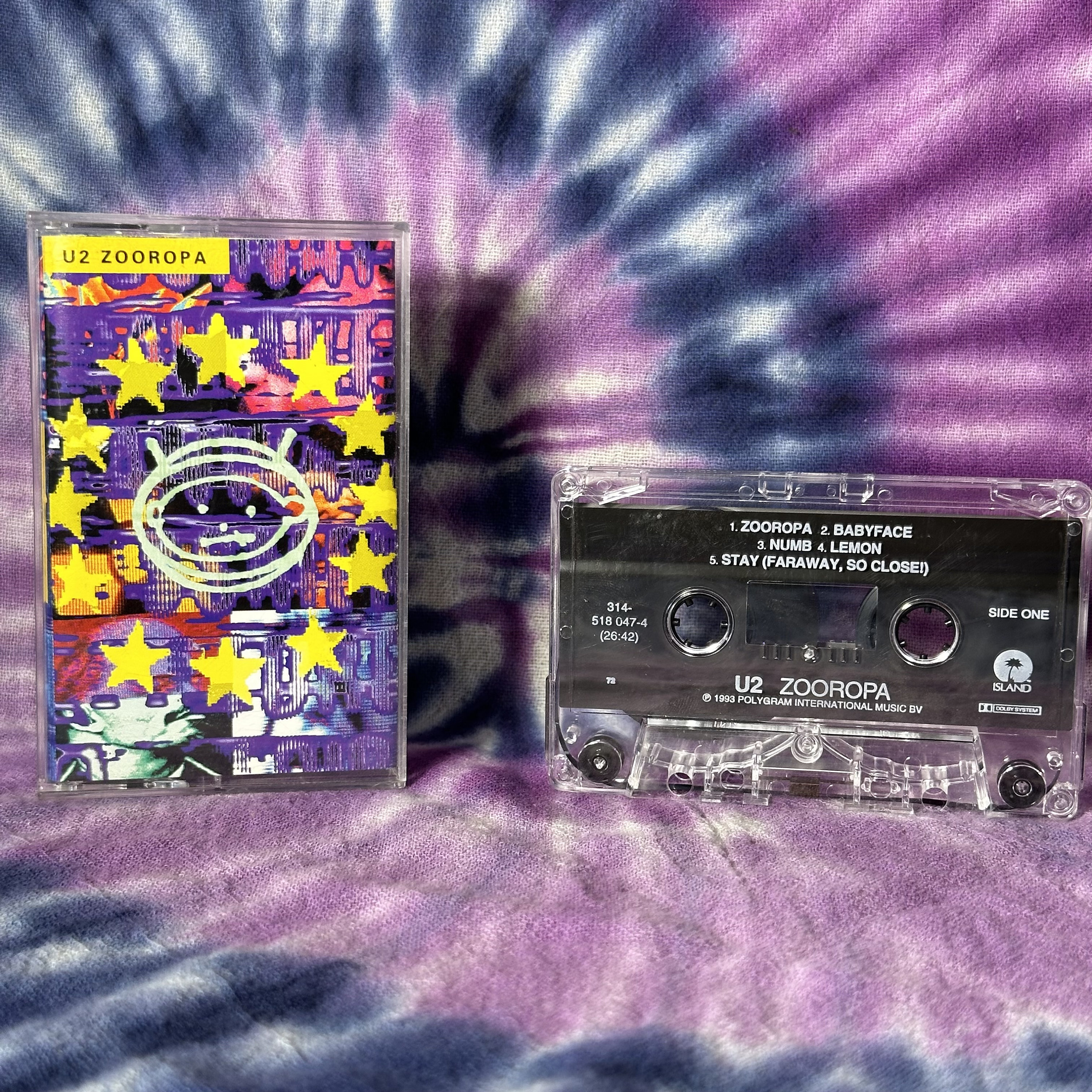 U2 Zooropa Cassette Tape, 1993 Alternative Rock - Etsy