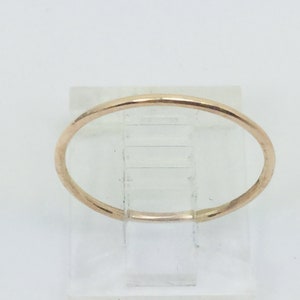 10k Solid Yellow, Rose, or White Gold 1mm Stackable Band Rings