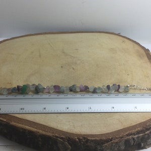 Adjustable Sterling Silver Genuine Gemstone Bracelet With Fluorite Stone Of Discernment & Aptitude image 4