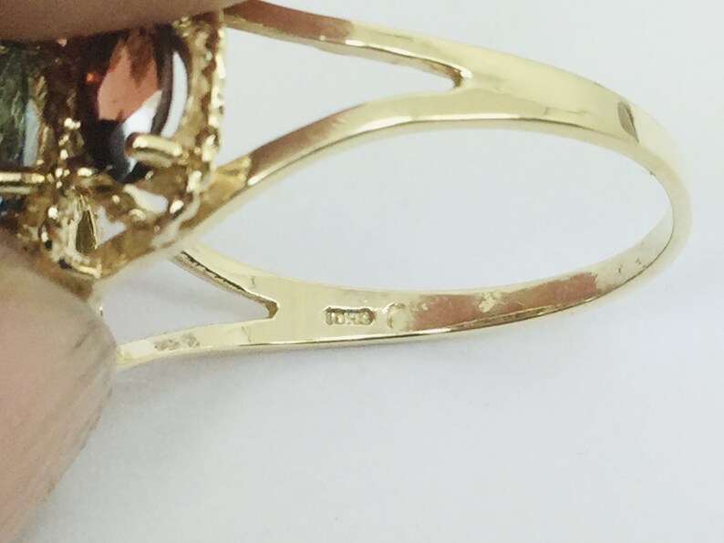 10k Yellow Gold Marquise Cut 5 Stone Family Ring