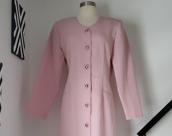 Vestido rosa y a cuadros