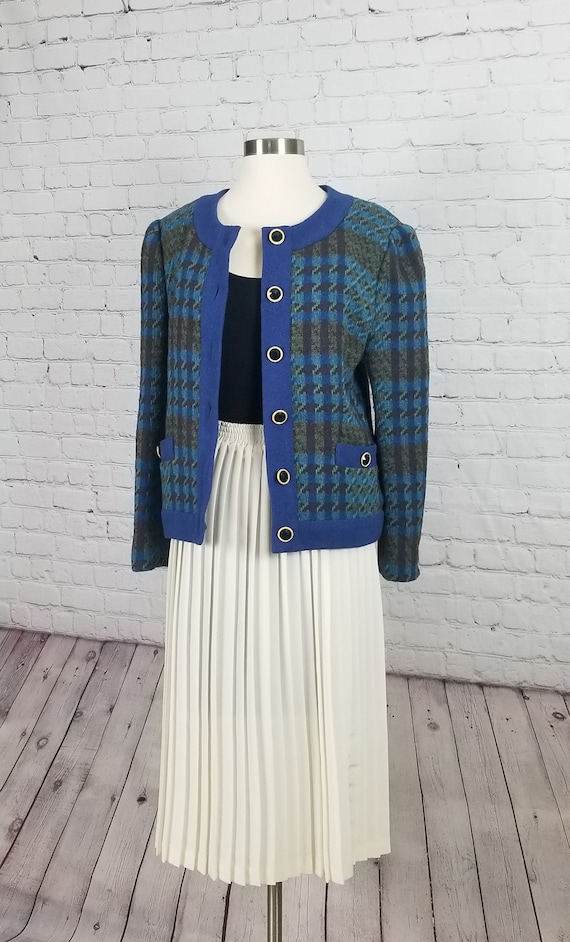 Argyle and Wool Sweater Cardigan