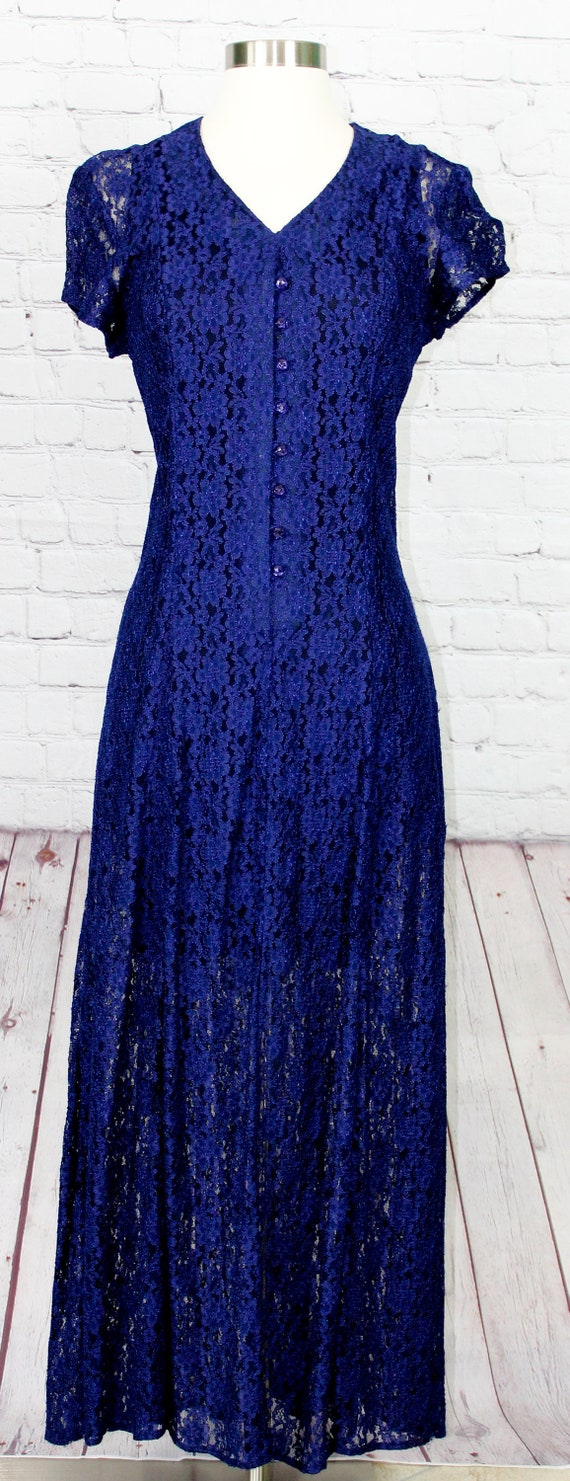 Navy Lace Maxi