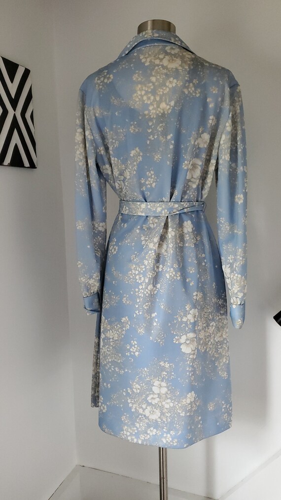 Baby Blue and Flowers Too Shirt Dress - image 4