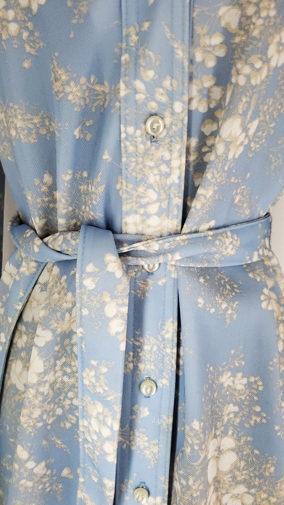 Baby Blue and Flowers Too Shirt Dress - image 5