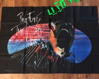 PINK FLOYD - The Wall Flag Banner Tapestry Fabric Poster Vintage 1982