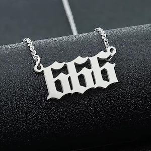 666 PENDANT NECKLACE Stainless Steel Satan Baphomet pentagram black metal death metal occult
