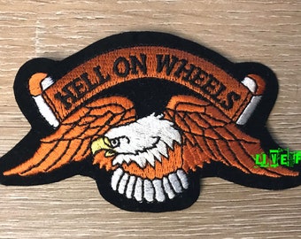HELL ON WHEELS Biker Patch chopper motorcycle jacket vest patch embroidered