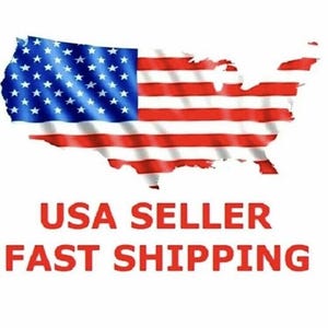May include: An image of the United States map in the shape of the American flag. The flag features red and white stripes and a blue field with white stars. The text "USA SELLER FAST SHIPPING" is in red.