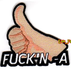 FUCK'N A PATCH vintage biker patches chopper motorcycle rider funny offensive jean jacket patches