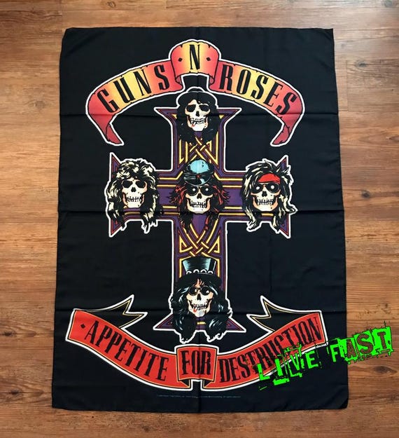GUNS N' ROSES - Appetite for Destruction Flag Banner Tapestry