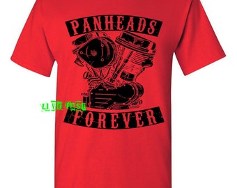 PANHEADS FOREVER T SHIRT classic american motorcycle v twin engine dac song