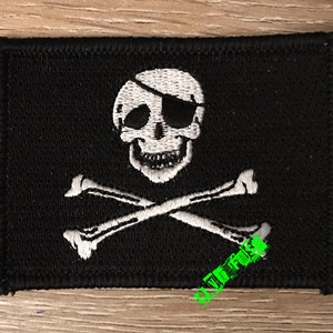 JOLLY ROGER FLAG Patch skull & cross bones pirate patch