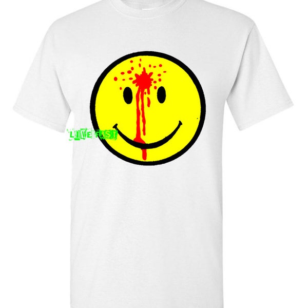 Smiley Face With Bullet Hole T shirt dark humor offensive funny punk rock antisocial biker humor