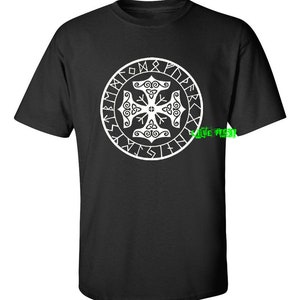 THORS HAMMER T Shirt asatru norse pagan esoteric occult symbols nordic viking runes thor odin