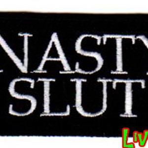NASTY SLUT PATCH outlaw biker babe chick motorcycle club mc embroidered iron on