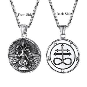 BAPHOMET LEVIATHAN HALSBAND satan pentagram 666 black metal death metal goth gothic ockult