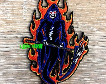 GRIM REAPER Patch vintage embroidered iron on chopper motorcycle biker rider jacket vest patches