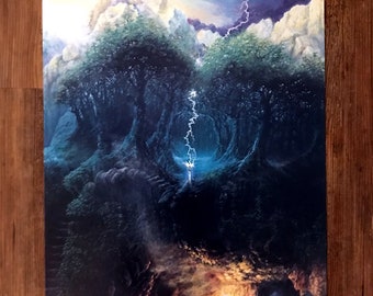 Viking Sword Art Poster: Vintage Norse Mythology Print