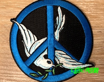 PEACE SIGN & DOVE Patch hippie jacket bell bottom pants patch psychedelic