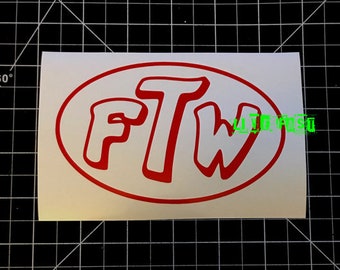 FTW DECAL STICKER vinyl biker forever two wheels chopper motorcycle tank badge