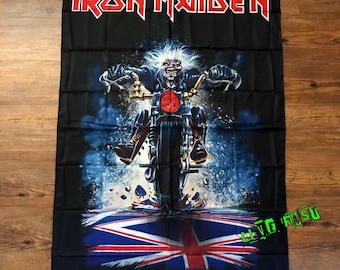 Baner motocyklowy Iron Maiden Eddie – plakat z gobelinem NWOBHM
