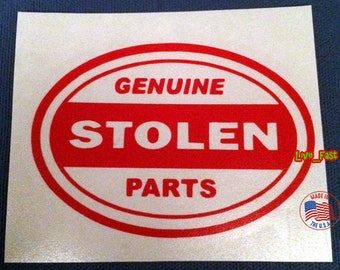 Genuine Stolen Parts Decal: Retro Hot Rod Vinyl Sticker