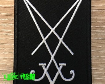 SIGIL OF LUCIFER Patch 666 satanic occult symbols black metal death metal music