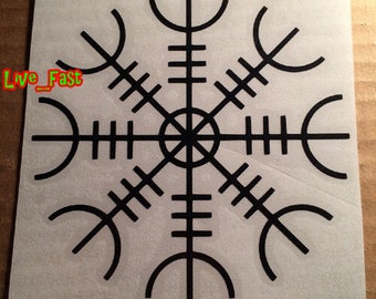 Helm of Awe Decal | Aegishjalmur Viking Rune Sticker