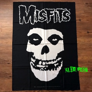 THE MISFITS BAND Flag Banner Tapestry Fabric Poster Vintage 2003