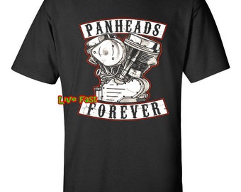PANHEADS FOREVER T SHIRT classic american motorcycle v twin engine dac song