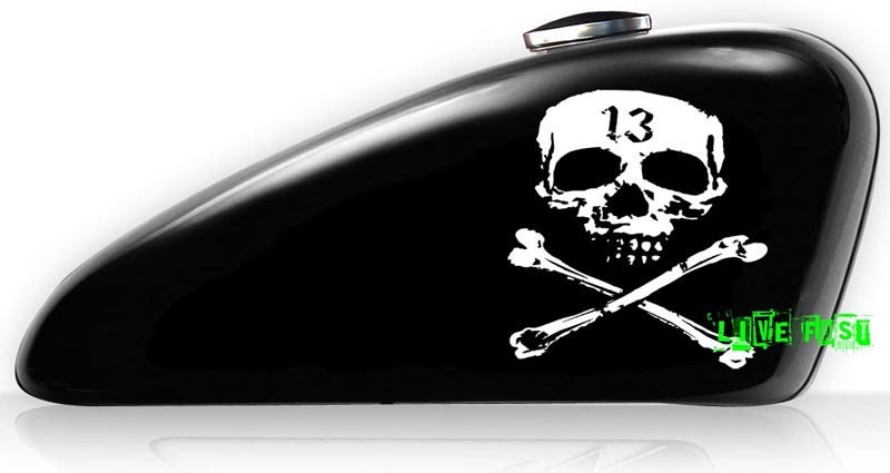 11 stickers autocollant harley davidson skull iron