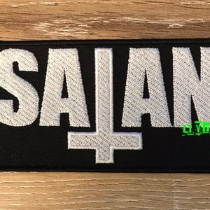 SATAN PATCH EMBROIDERED baphomet 666 black metal death metal battle jacket