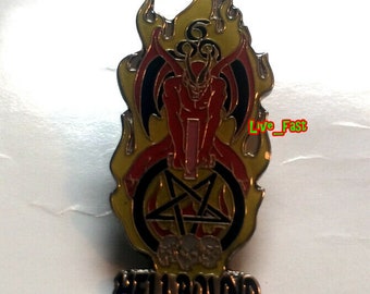 HELLBOUND 666 PENTAGRAM Lapel Pin satan evil speed thrash black metal battle jacket