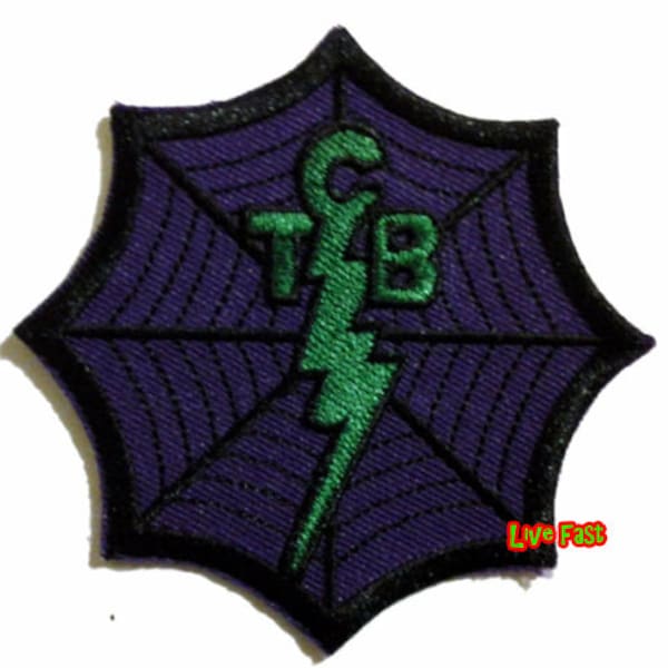 TCB Taking Care of Business Patch psychobilly horror punk rock rockabilly embroidered iron on