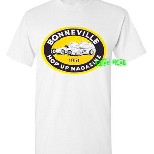 BONNEVILLE SALT FLATS 1951 T Shirt hot rod drag racing race way drag strip vintage retro auto racing nostalgia collectable