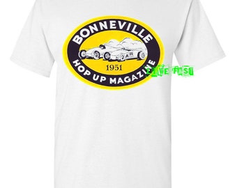 BONNEVILLE SALT FLATS 1951 T Shirt hot rod drag racing race way drag strip vintage retro auto racing nostalgia collectable